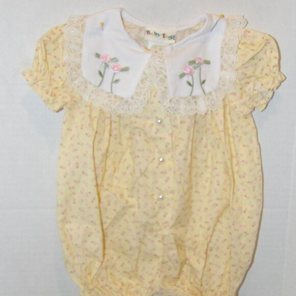 Vintage Baby Girl 6-9 Month One Piece Cottage Core Floral Romper BT Kids - Picture 1 of 5